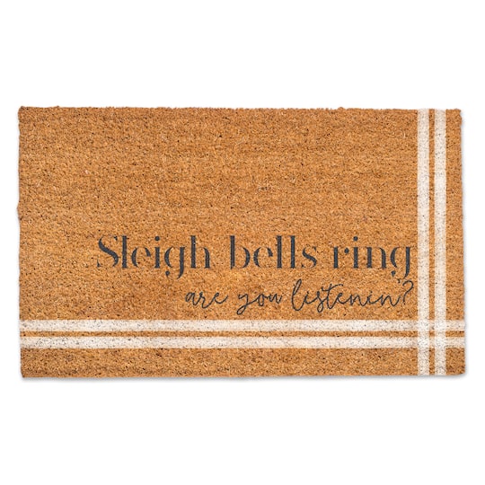 Sleigh Bells Ring 30" x 18" Door Mat